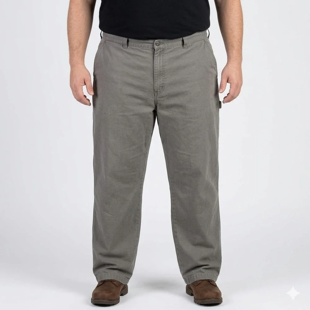 Columbia Mens 40x30 Gray Duck Carpenter Pants Work Outdoor Cotton‎ Heavyweight